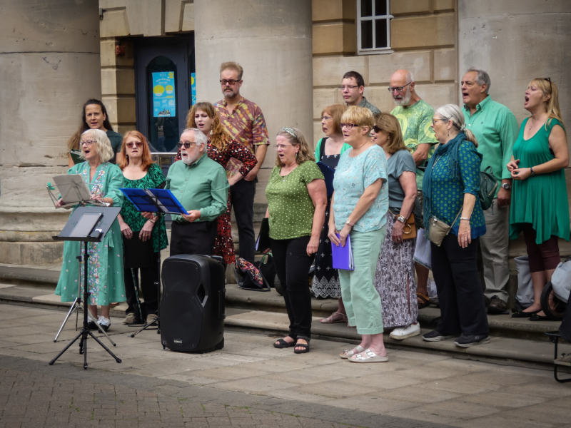 (2) Singing in Peterborough City Centre August 2024 [Photo courtesy of Dene Butler]